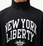 גברים Autry liberty photo סווטשירט חצי רוכסן שחורVJ4H116 - Image 4