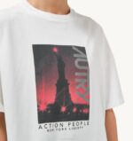 נשים Autry חולצת טריקו לבנה עם צווארון liberty photoVJ4H297 - Image 4