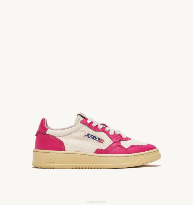 d7a0d7a9d799d79d_autry_d7a0d7a2d79cd799_d7a1d7a4d795d7a8d798_d7a0d79ed795d79bd795d7aa_d79ed793d79cd799d7a1d798d799d795d7aa_.jpg נשים Autry נעלי ספורט נמוכות מדליסטיות בעור ולבן קנבס ובגוון בועותVJ4H246 - Image 1