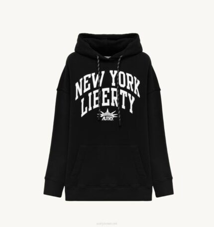 נשים Autry סווטשירט קפוצ'ון liberty photo שחורVJ4H302
